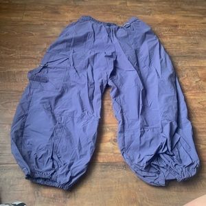 Purple parachute pants